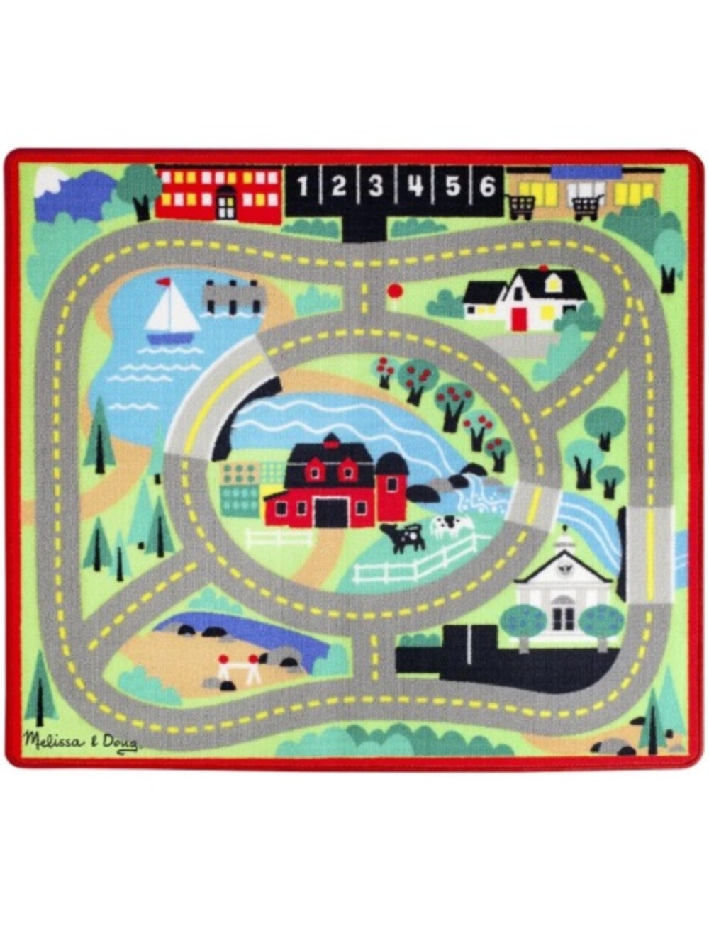 Melissa & Doug Around the Town Car Mat activity play